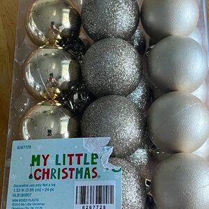 Mini Gold Ornaments from My Little Christmas - 24 pieces